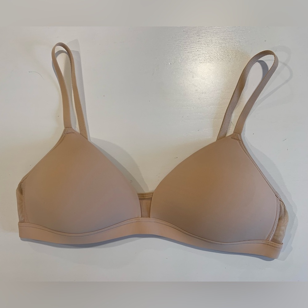 PEPPER Feel good wirefree tshirt bra, size: Medium, color: Buff